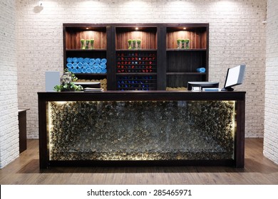 Reception Desk In A Spa Salon