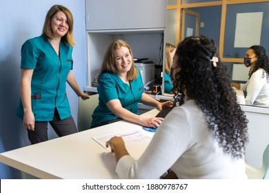 Receptionist In A Dental Clinic