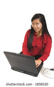 receptionist smiling
