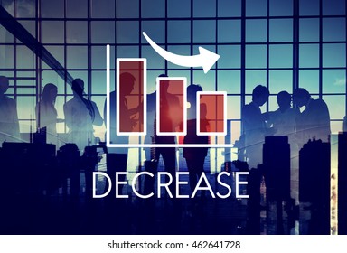 Recession Decrease Business Barchart Concept