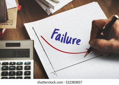 Recession Financial Risk Failure Decrease Concept