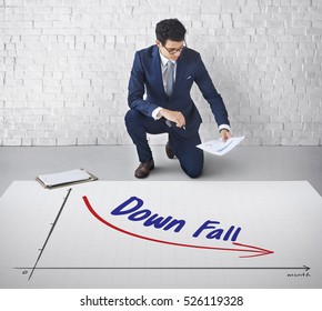 Recession Financial Risk Failure Decrease Concept