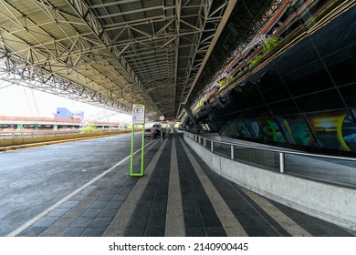 Recife, PE, Brazil - October 19, 2021: External Area Of The International Airport Of Recife, REC, Guararapes - Gilberto Freyre. 