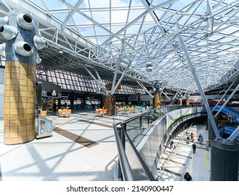 Recife, PE, Brazil - October 19, 2021: Internal Area Of The International Airport Of Recife, REC, Guararapes - Gilberto Freyre. 