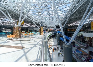 Recife, PE, Brazil - October 19, 2021: Internal Area Of The International Airport Of Recife, REC, Guararapes - Gilberto Freyre. 