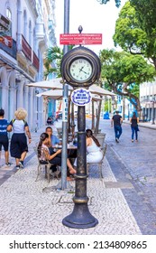 Recife - Pernambuco - Brasil - NOV 17 2021: Bom Jesus Street Clock