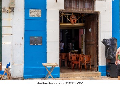 Recife - Pernambuco - Brasil - NOV 20 2021: Houses On Bom Jesus Street