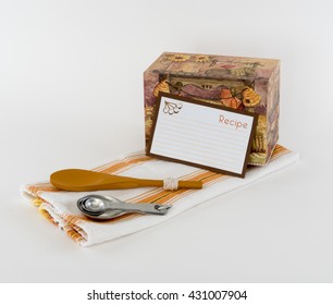 Recipe Box And Blank Recipe Card