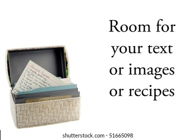 Recipe File Isolated On White With Room For Your Text Or Images