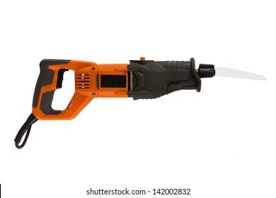 Reciprocating saw isolated on a white background. - Shutterstock ID 142002832