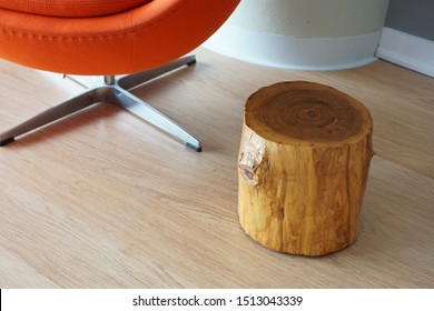 
Reclaimed Tree Stump Side Table For Modern Interior Design