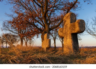 Reconciliation Crosses Near Milhostov, Western Bohemia, Czech Republic