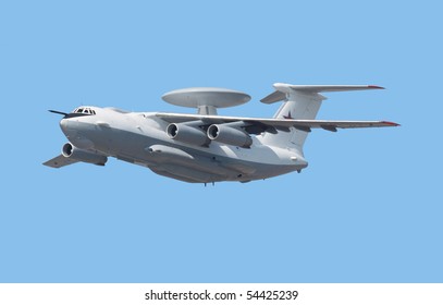 Reconnaissance Aircraft, Isolated On A Blue Background