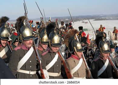 Reconstruction 8 February 1807 Napoleon Battle Stock Photo 2686014 ...