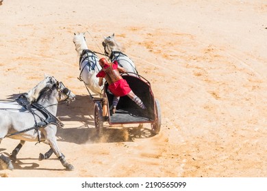 Reconstruction of a Roman chariot race