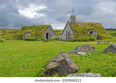 Reconstruction of a Viking Age settlement - Norstead - in Newfoundland Canada