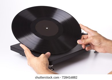 record player white background