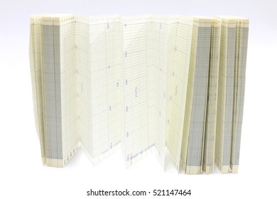 Recorder chart paper isolate on white background