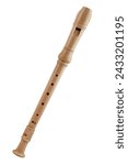 Recorder Flute isolated on white background
