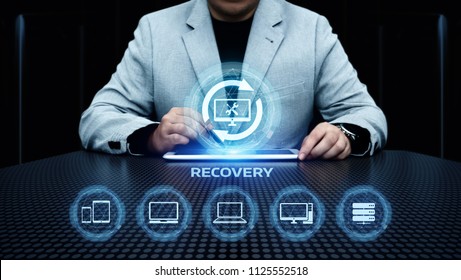 Recovery Data Backup Computer Internet Business Technology Concept.