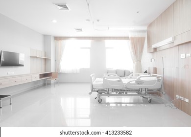 Recovery Room with beds and comfortable medical equipped in a hospital
