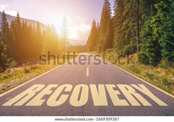 Recovery Word Written On Road Mountains Stock Photo Edit Now 1669309387