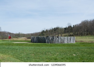 Recreated Palisade At Fort Necessity