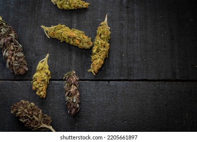 The Recreational Marijuana Flower Isolated On White Background