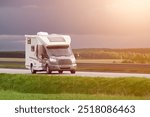 Recreational Vehicle Motorhome on Road Trip