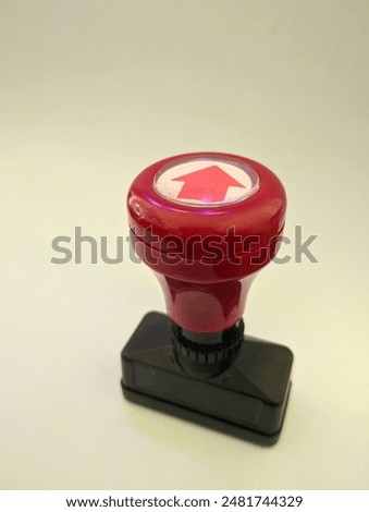rectangle automatic stamp with red handle 