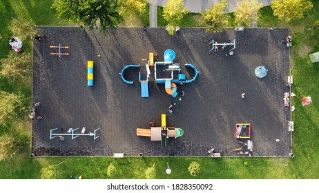 Rectangle Playground Shot Which Taken From Above