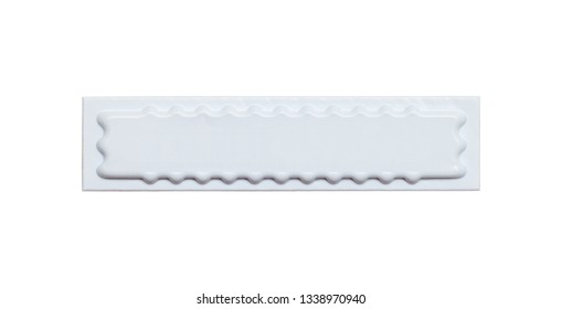 Rectangle Security Tag Isolated on a White Background.