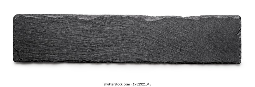Rectangular black slate isolated on a white background