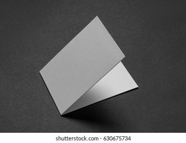 Rectangular card with a black paper