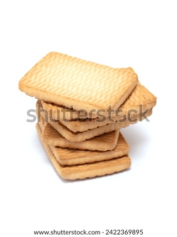 Rectangular cookies on a white background.