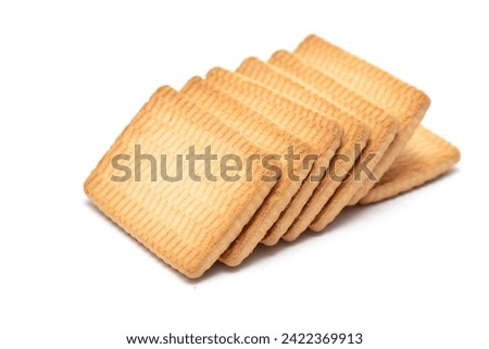Rectangular cookies on a white background.