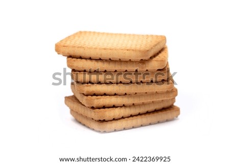 Rectangular cookies on a white background.
