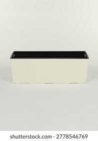 Rectangular Flower Planter Box on a gray background