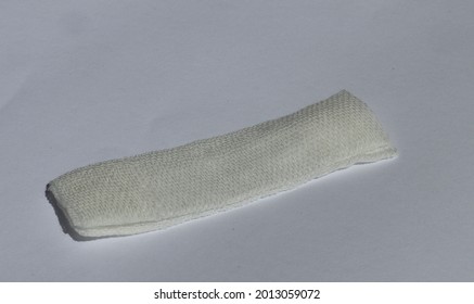 Rectangular gauze pad isolated on a white background. 