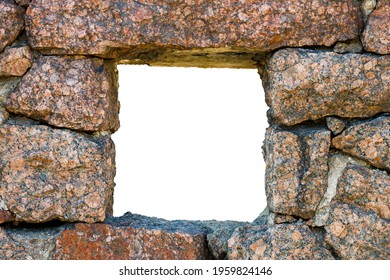 Rectangular Hole Wall Made Natural Stone Stock Photo 1959824146 ...