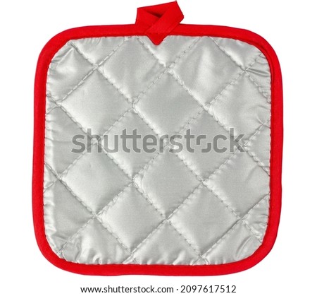 Rectangular hot pot holder. Kitchen utensils. Isolate on a white background.