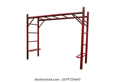 Rectangular mild steel mulifunctional monkey bar, For playground, isolated on white background with clipping path.