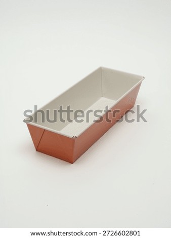 Rectangular orange paper baking mold