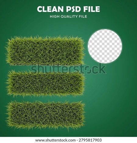 Rectangular Patch of Lush Green Grass Isolated on a White Background lawn turf