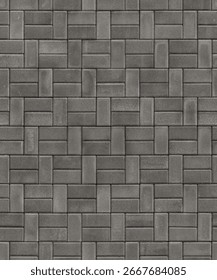 Rectangular paving tile seamless old texture