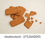 Rectangular shape biscuits on white background