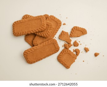Rectangular shape biscuits on white background