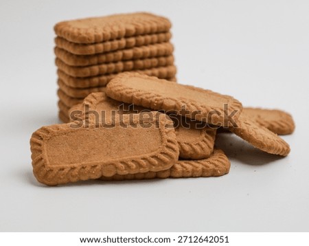 Rectangular shape biscuits on white background