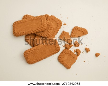 Rectangular shape biscuits on white background