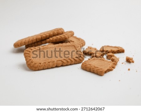 Rectangular shape biscuits on white background